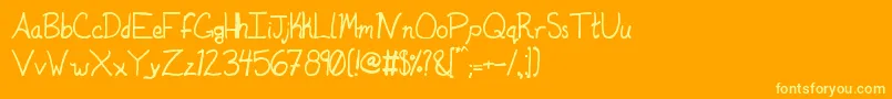 Duntonsophisticated Font – Yellow Fonts on Orange Background
