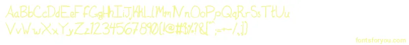 Duntonsophisticated Font – Yellow Fonts on White Background
