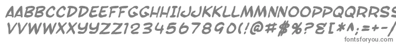 SfToontimeBlotchBoldItalic Font – Gray Fonts on White Background