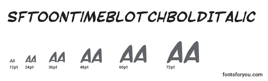 SfToontimeBlotchBoldItalic Font Sizes