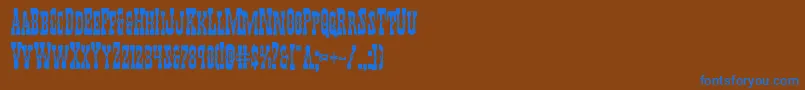 Youngerbrosbold Font – Blue Fonts on Brown Background