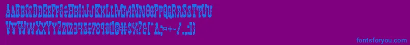 Youngerbrosbold Font – Blue Fonts on Purple Background