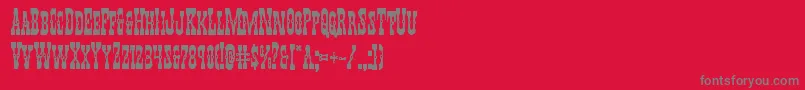 Youngerbrosbold Font – Gray Fonts on Red Background