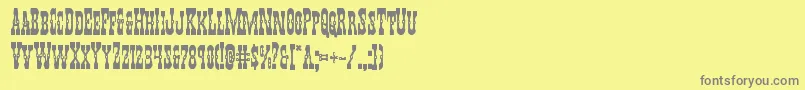 フォントYoungerbrosbold – 黄色の背景に灰色の文字