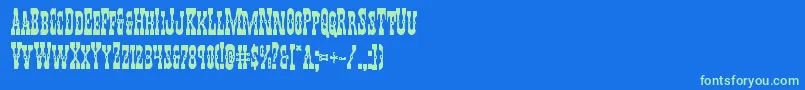 Youngerbrosbold Font – Green Fonts on Blue Background