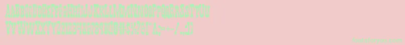 Youngerbrosbold-Schriftart – Grüne Schriften auf rosa Hintergrund