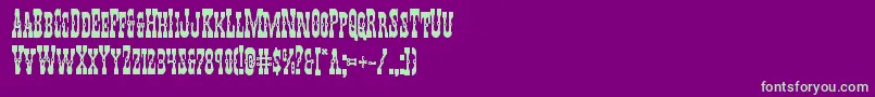 Youngerbrosbold Font – Green Fonts on Purple Background