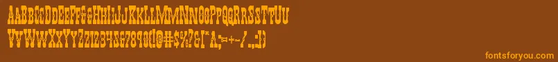 Youngerbrosbold Font – Orange Fonts on Brown Background