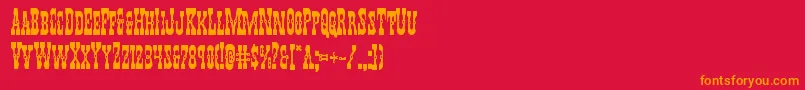 Youngerbrosbold Font – Orange Fonts on Red Background