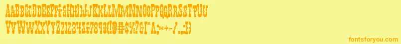 Youngerbrosbold Font – Orange Fonts on Yellow Background