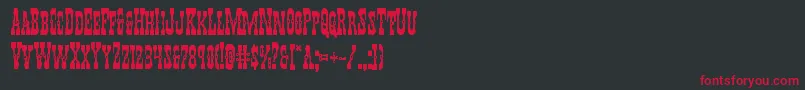 フォントYoungerbrosbold – 黒い背景に赤い文字