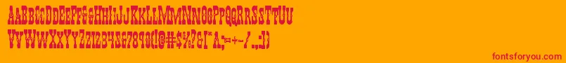 Youngerbrosbold Font – Red Fonts on Orange Background
