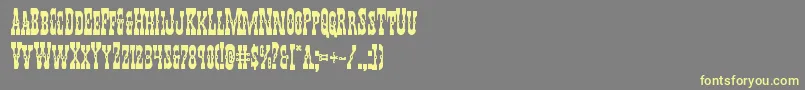 Youngerbrosbold Font – Yellow Fonts on Gray Background