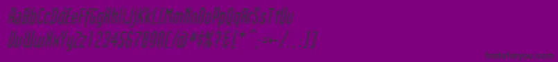 GothikkaItalic Font – Black Fonts on Purple Background