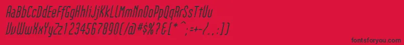 GothikkaItalic Font – Black Fonts on Red Background