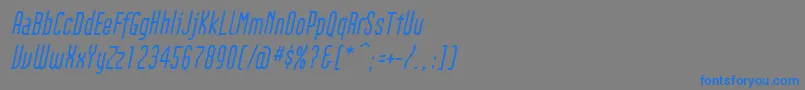 GothikkaItalic Font – Blue Fonts on Gray Background