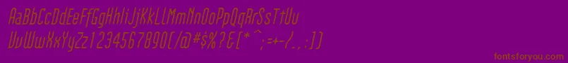 Шрифт GothikkaItalic – коричневые шрифты на фиолетовом фоне