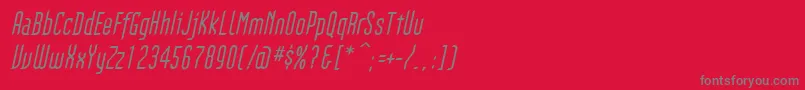 フォントGothikkaItalic – 赤い背景に灰色の文字