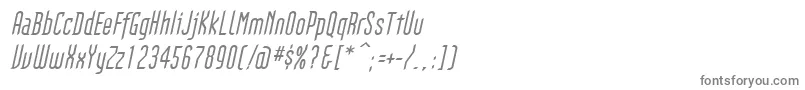 GothikkaItalic Font – Gray Fonts on White Background