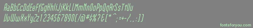 Шрифт GothikkaItalic – зелёные шрифты на сером фоне