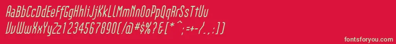 GothikkaItalic Font – Green Fonts on Red Background