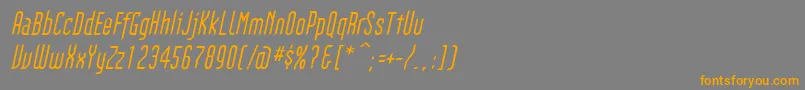 GothikkaItalic Font – Orange Fonts on Gray Background