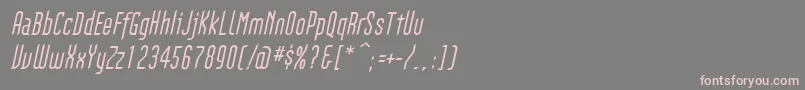 フォントGothikkaItalic – 灰色の背景にピンクのフォント