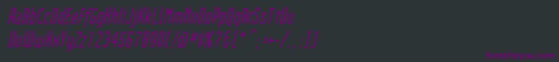 GothikkaItalic Font – Purple Fonts on Black Background