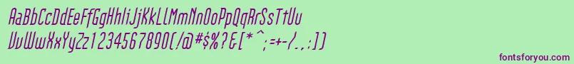 GothikkaItalic Font – Purple Fonts on Green Background