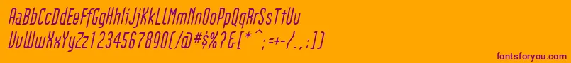 GothikkaItalic Font – Purple Fonts on Orange Background