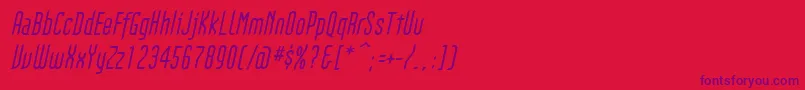 Шрифт GothikkaItalic – фиолетовые шрифты на красном фоне