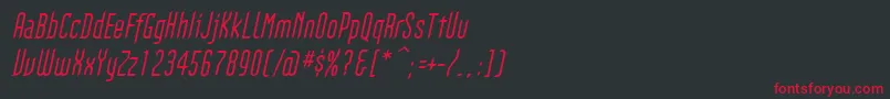 GothikkaItalic Font – Red Fonts on Black Background