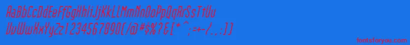 Fonte GothikkaItalic – fontes vermelhas em um fundo azul