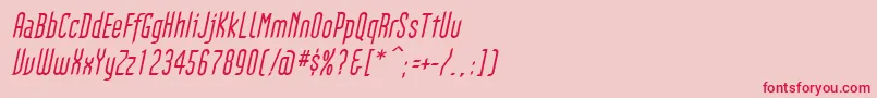 GothikkaItalic Font – Red Fonts on Pink Background