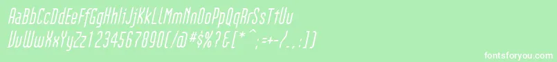 GothikkaItalic Font – White Fonts on Green Background