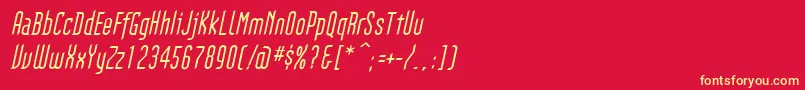 GothikkaItalic Font – Yellow Fonts on Red Background