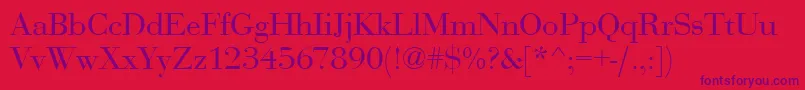 Bauerboddee Font – Purple Fonts on Red Background