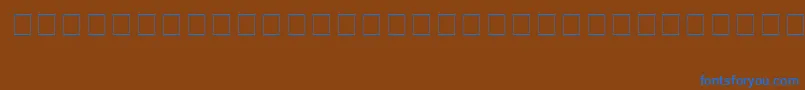Czcionka MacDingbats – niebieskie czcionki na brązowym tle