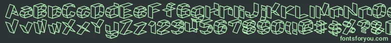 D3craftism Font – Green Fonts on Black Background