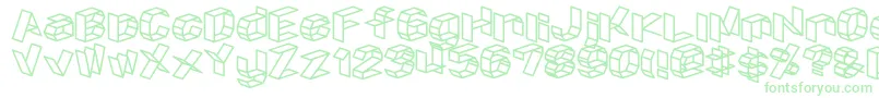D3craftism Font – Green Fonts on White Background