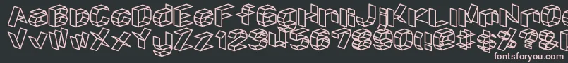 Шрифт D3craftism – розовые шрифты на чёрном фоне