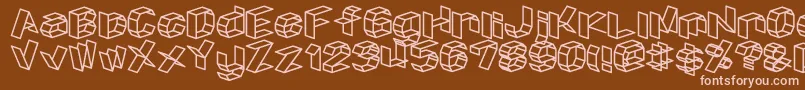 D3craftism Font – Pink Fonts on Brown Background