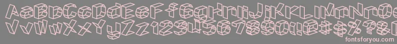 Шрифт D3craftism – розовые шрифты на сером фоне