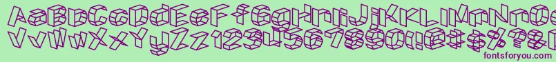 D3craftism Font – Purple Fonts on Green Background