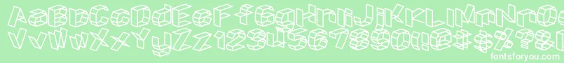 D3craftism Font – White Fonts on Green Background