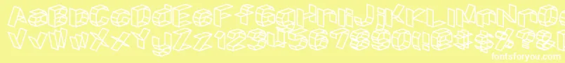 フォントD3craftism – 黄色い背景に白い文字