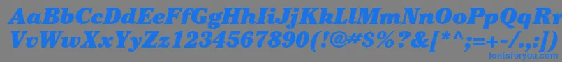 Подробнее о шрифте CheltenhamstdUltraitalic Шрифт CheltenhamstdUltraitalic – синие шрифты на сером фоне