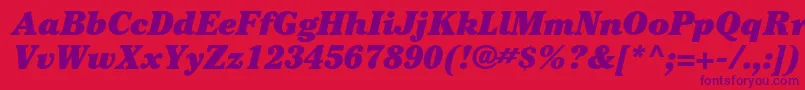 CheltenhamstdUltraitalic Font – Purple Fonts on Red Background