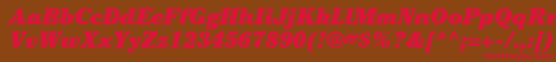 CheltenhamstdUltraitalic Font – Red Fonts on Brown Background