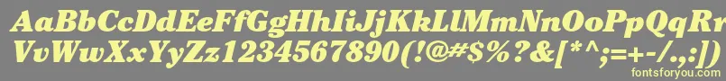 CheltenhamstdUltraitalic Font – Yellow Fonts on Gray Background